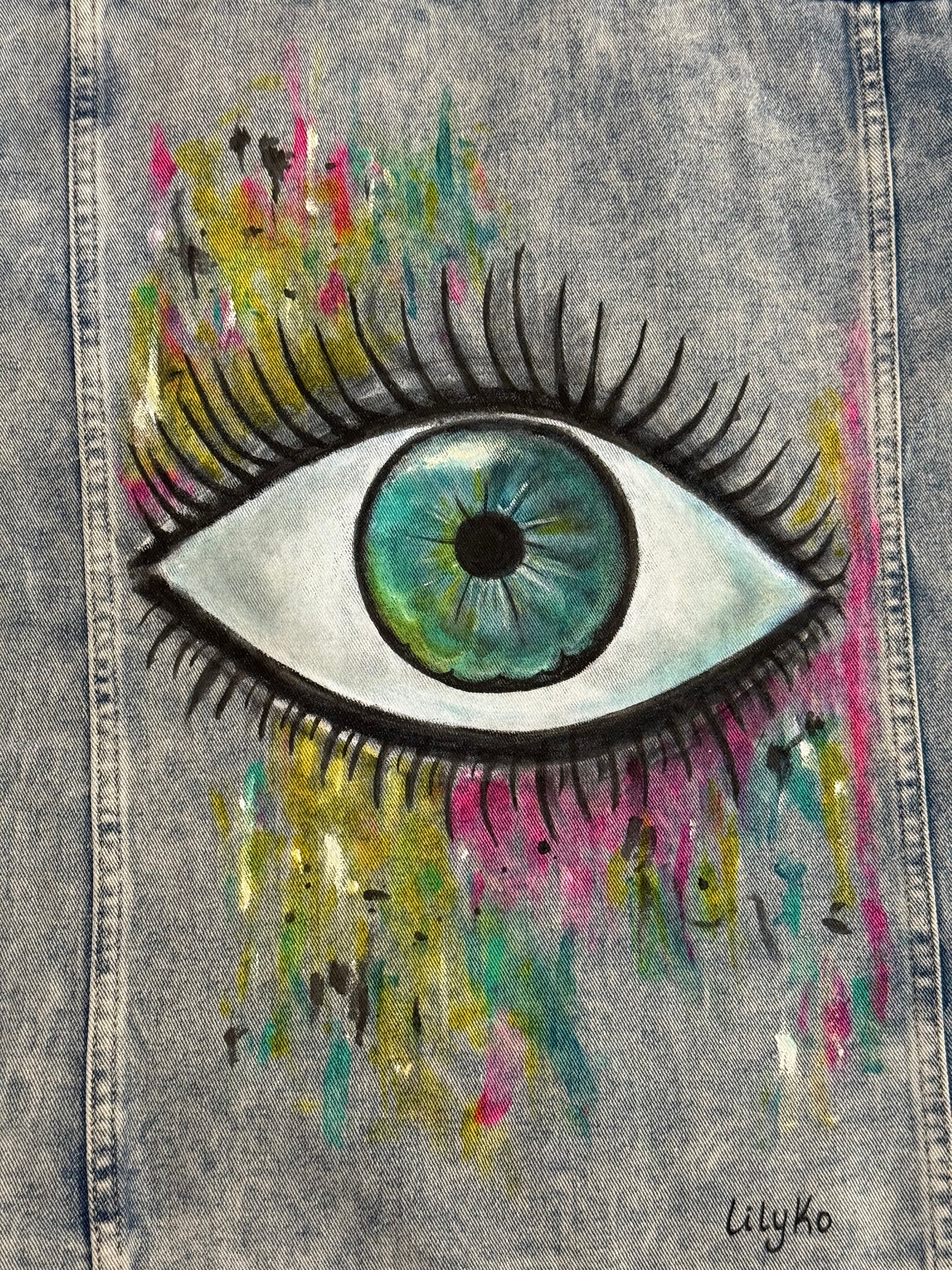 Eye jean jacket