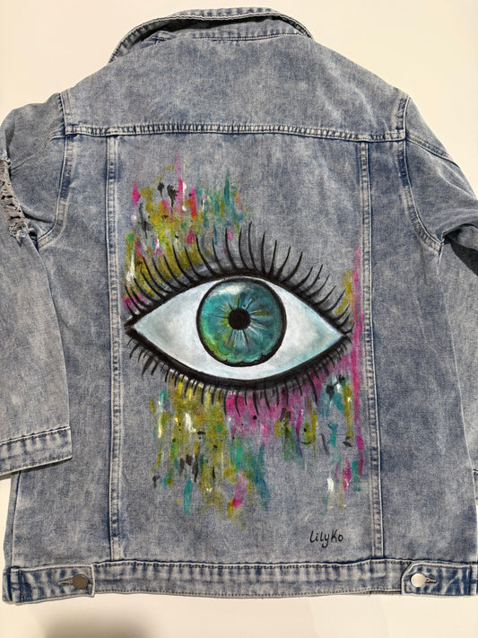 Eye jean jacket